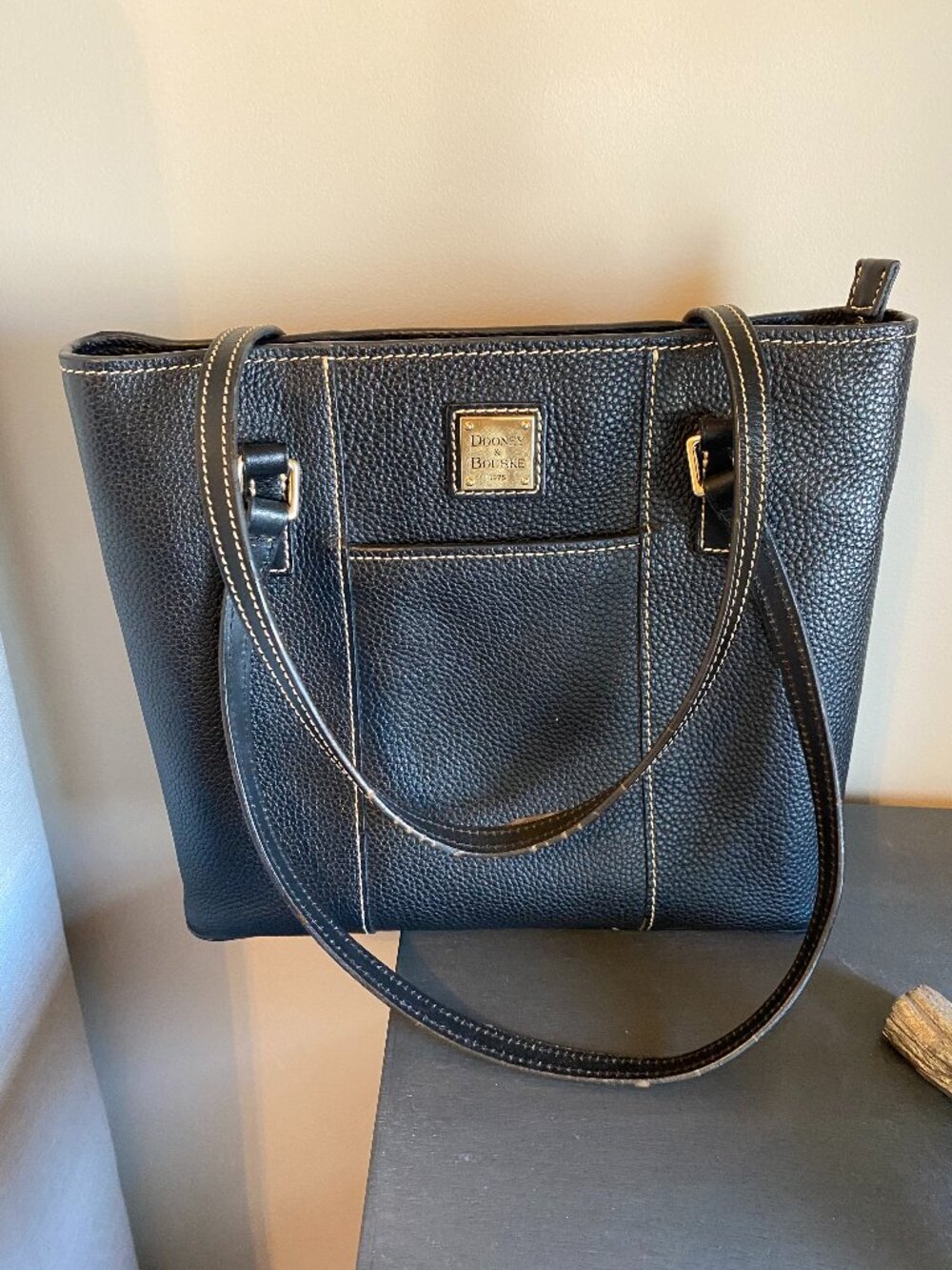 Dooney and Bourke Pebble Grain Tote in Black